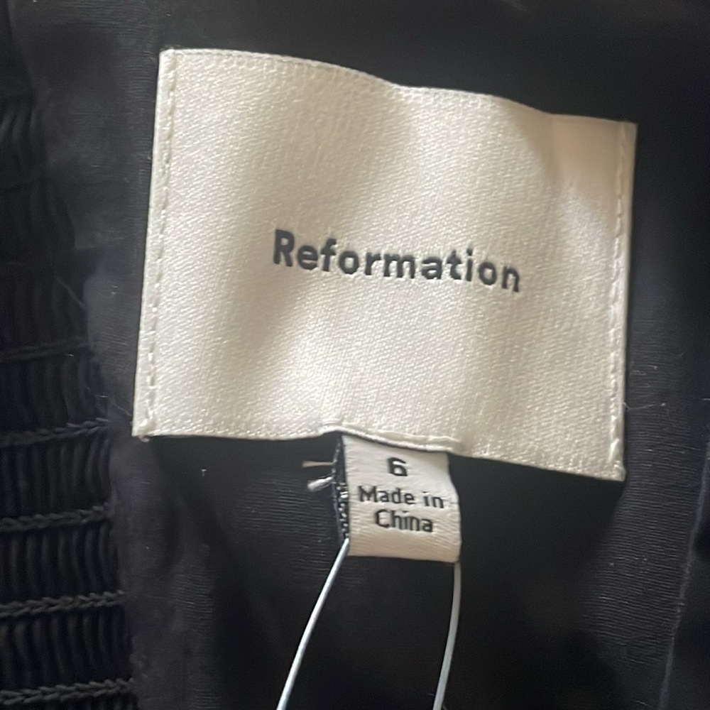 Reformation Everlyn Dress in Black - Picture 8 of 10